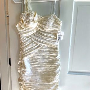 David’s bridal mini ivory dress